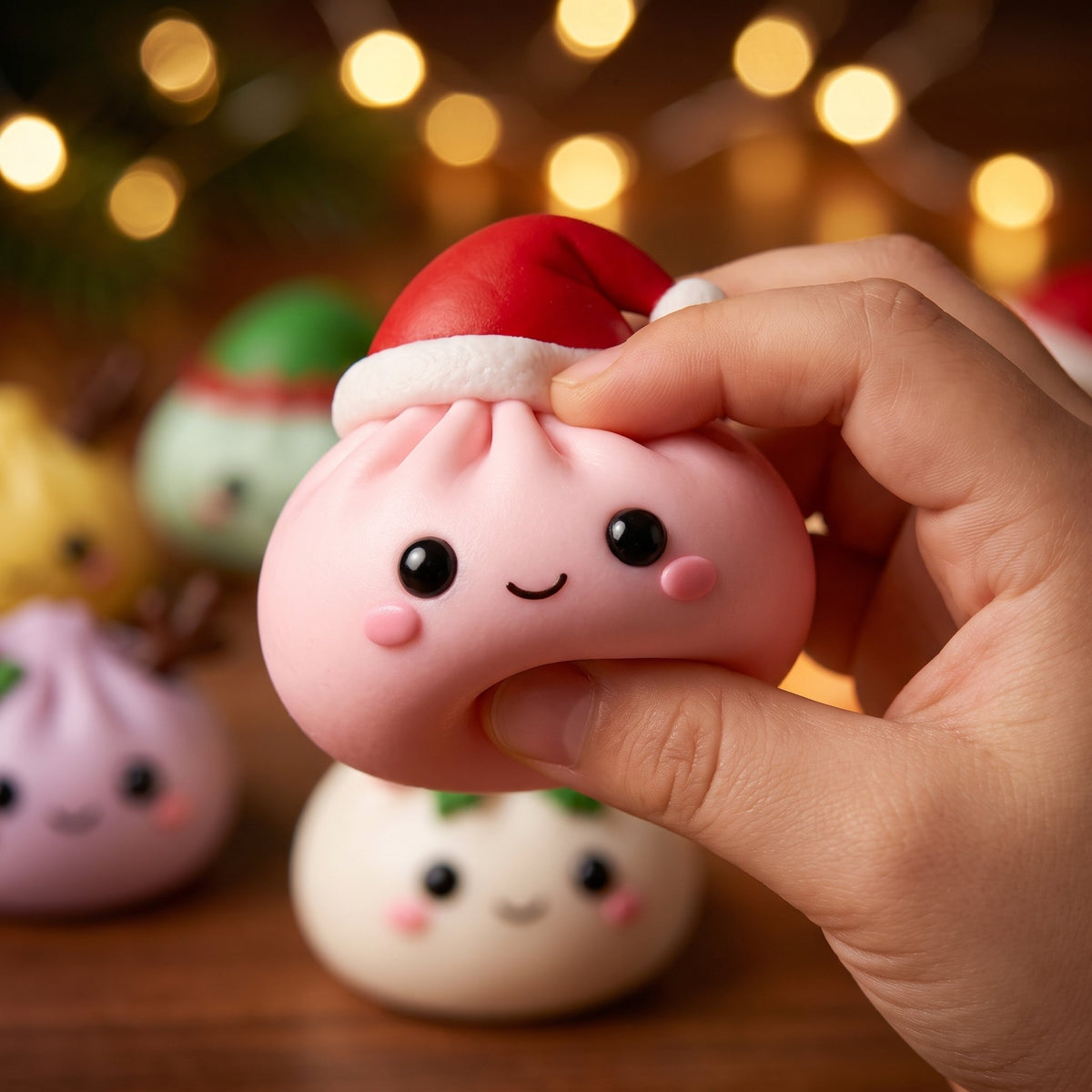 Squeezing a SnowSquish squishy