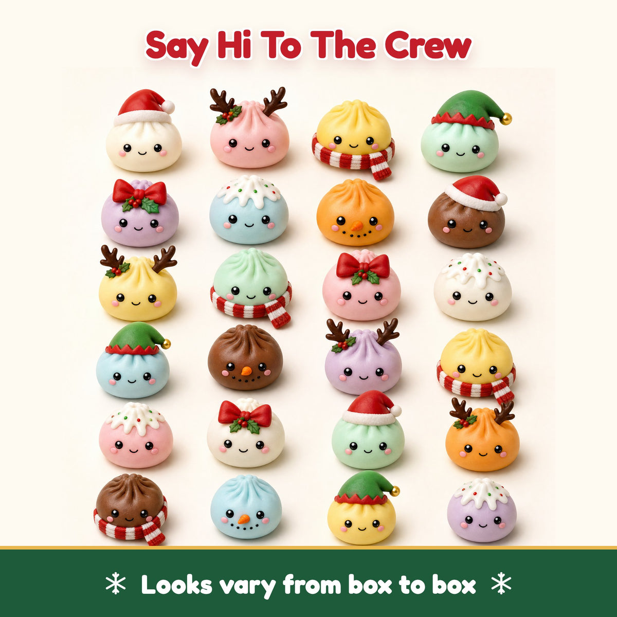 All the kawaii Christmas dumpling squishies
