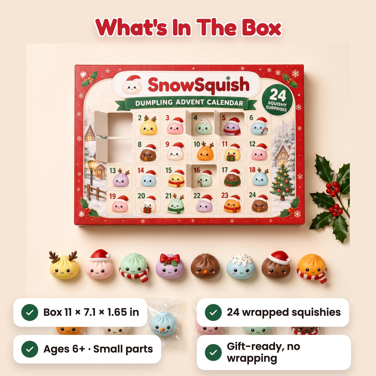 What's inside the SnowSquish advent calendar