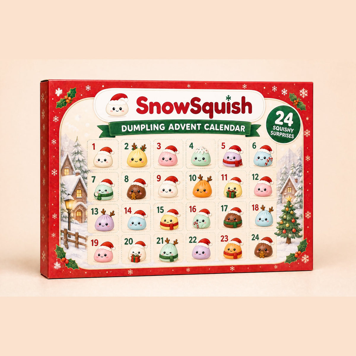 SnowSquish Dumpling Advent Calendar box